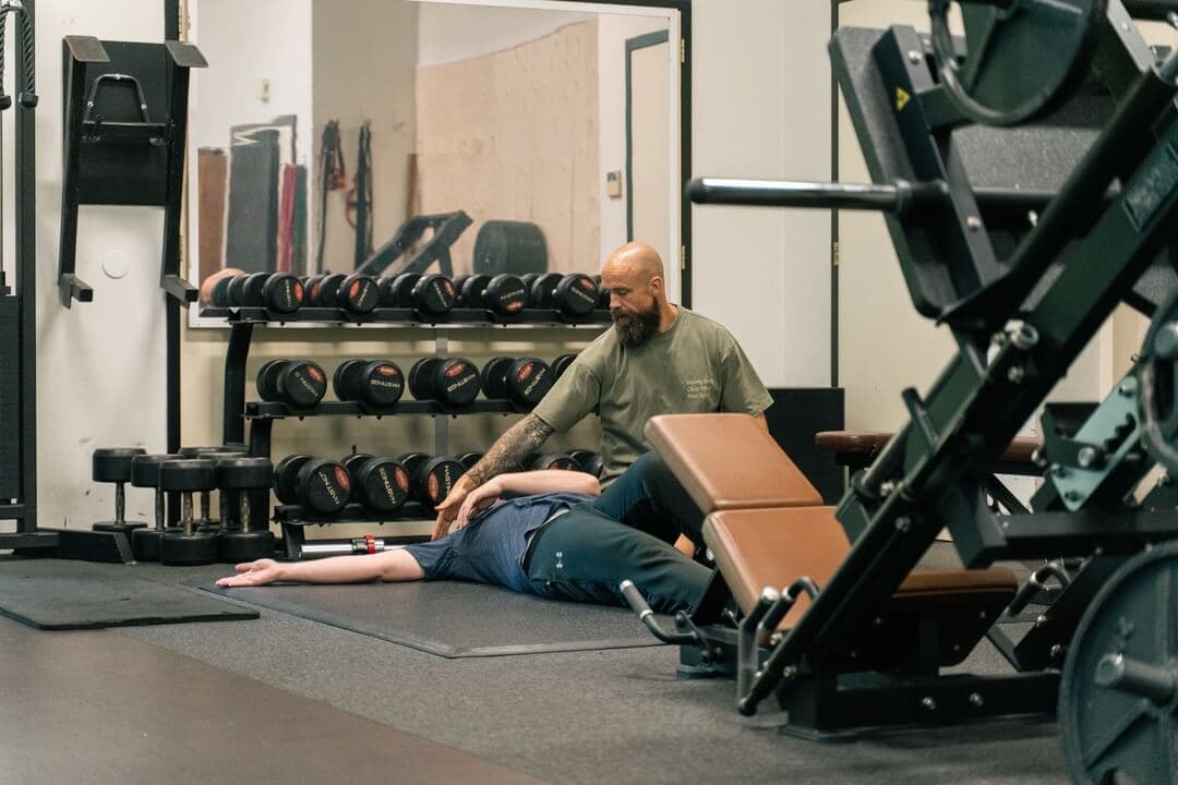 Een trainingsruimte met functionele materialen 